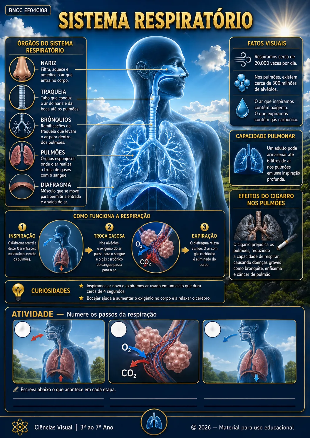 Mapa visual de Ciências: SISTEMA RESPIRATÓRIO